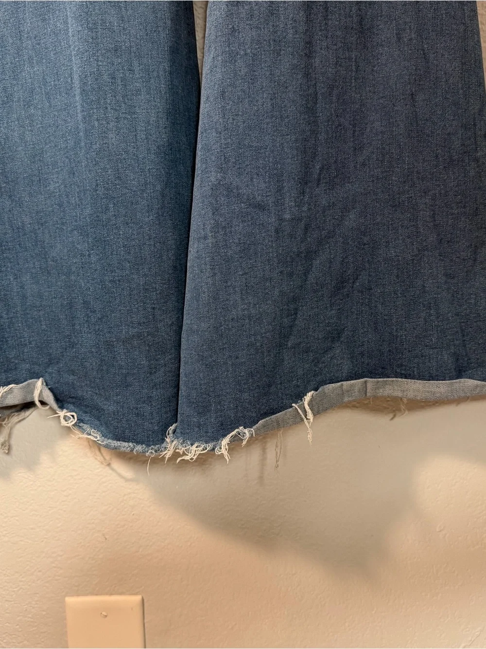 Free People Just Float On Medium Blue High-Rise Bell Bottom Flare Jeans size 30
